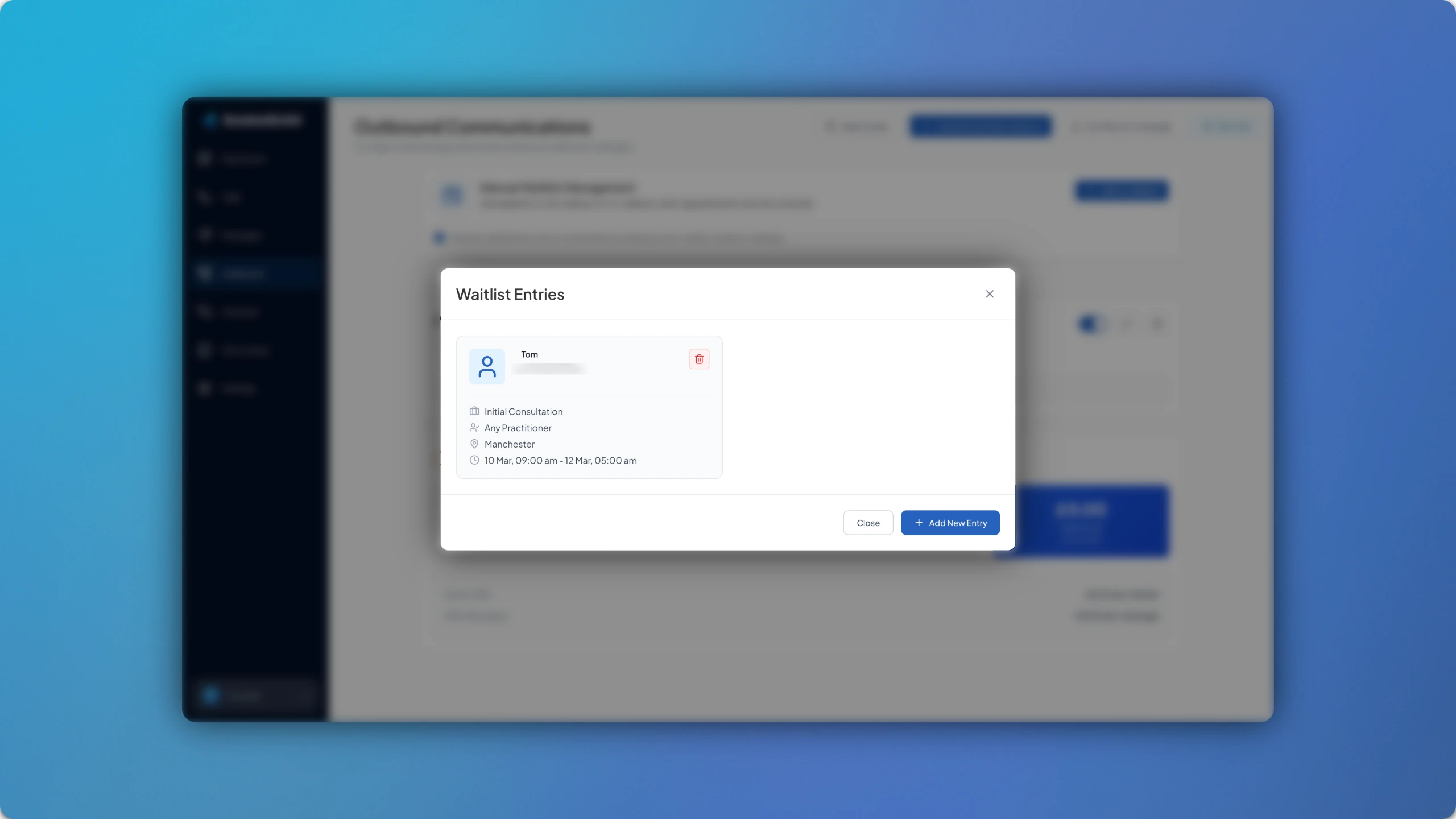 Viewing current waitlist entries